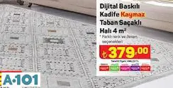 DİJİTAL BASKILI KADİFE KAYMAZ SAÇAKLI HALI